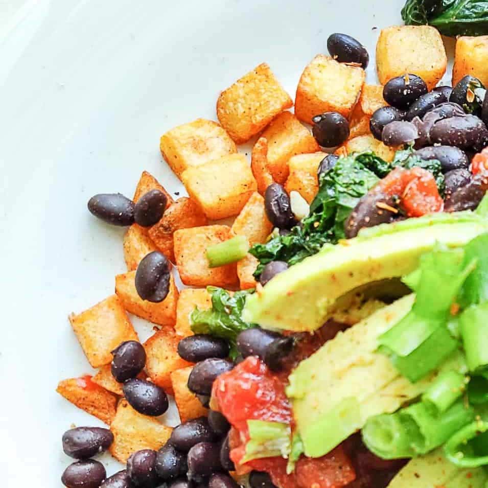 SWEET POTATO AND BLACK BEAN HASH