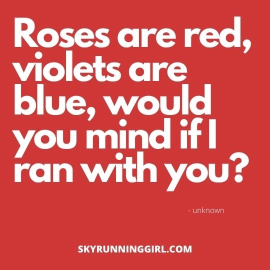 roses are red violets are blue skyrunning girl skyloving trail running pick up lines ultra female runners