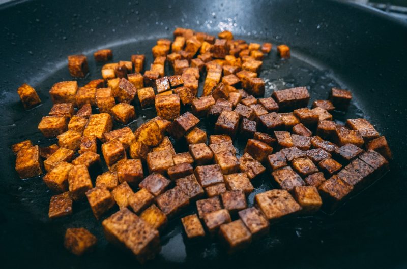 Grilled Vegan Tofu with Peanut Sauce